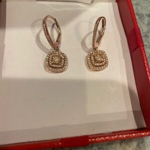 Elegant Rose Gold Drop Earrings